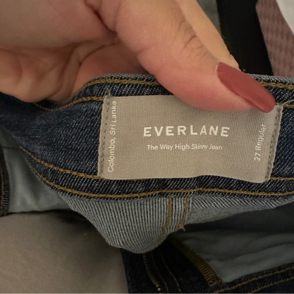 Everlane The Way High Skinny Jean Dark Wash size 27R - Picture 5 of 6